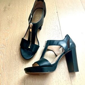 Elegant Black High Heel Sandals